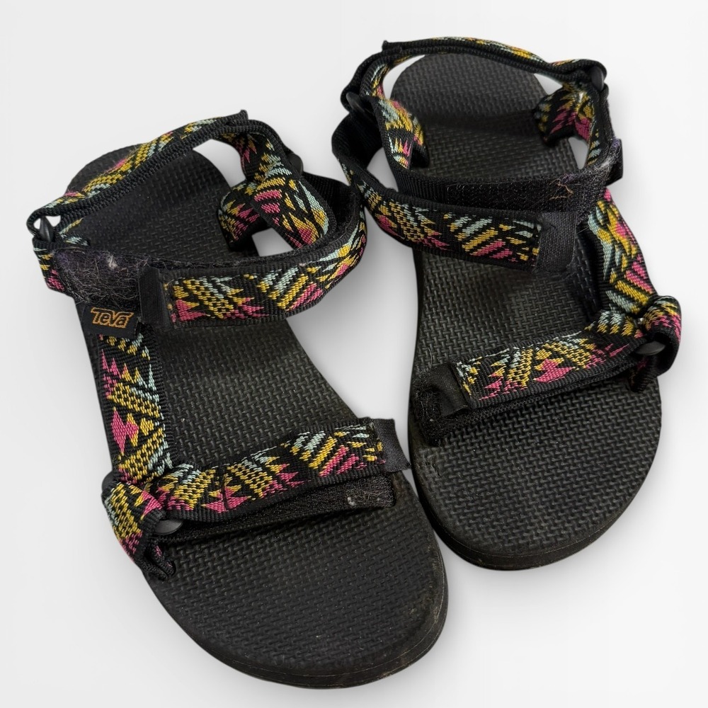 Teva Hurricane Kids Unisex Original Universal Outdoor Sandal Rainbow Size K1